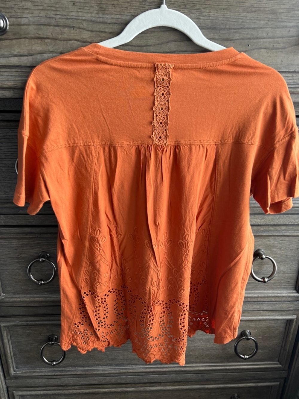 Boho 100% Cotton Short Sleeve By Tiny In Orange, Size: S